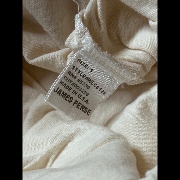 James Perse Dress 1 / US Small Womens Ivory Smocked Waist Tent Mini - Picture 7 of 7